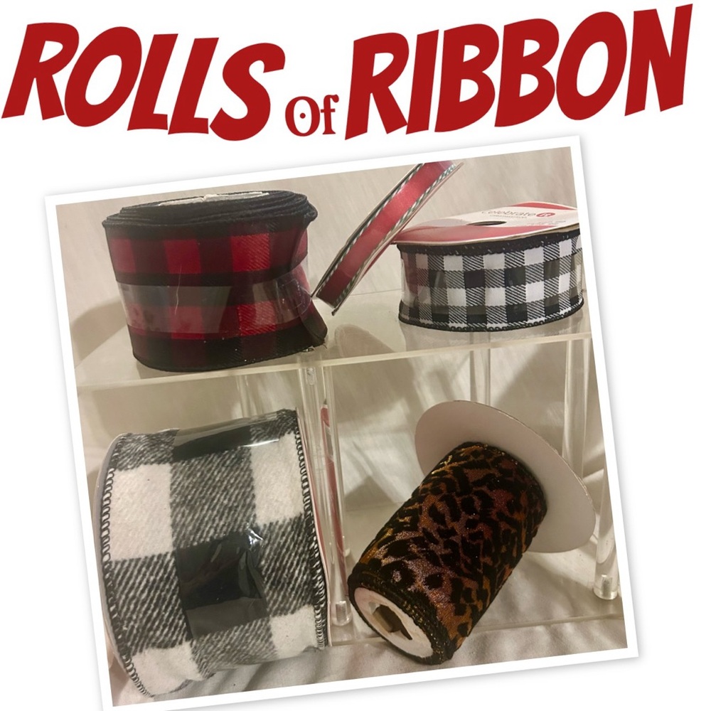 Plaid and Leopard Ribbon Set